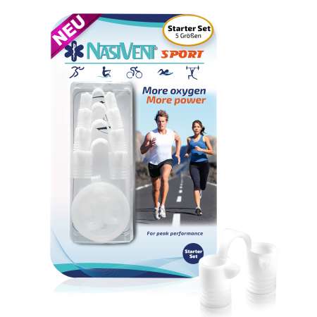Nasivent Sport Snow White Starter Set 5 different Sizes - more oxygen more power -  limited edition
