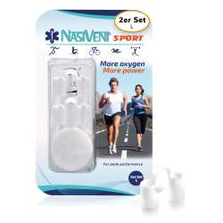 Nasivent Sport Snow White 2 pack Size L - improves nasal breathing - optimizes oxygen supply during sport, regeneration and sleep - Limited Edition
